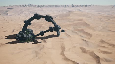 old-rusted-alien-spaceship-in-desert.-ufo